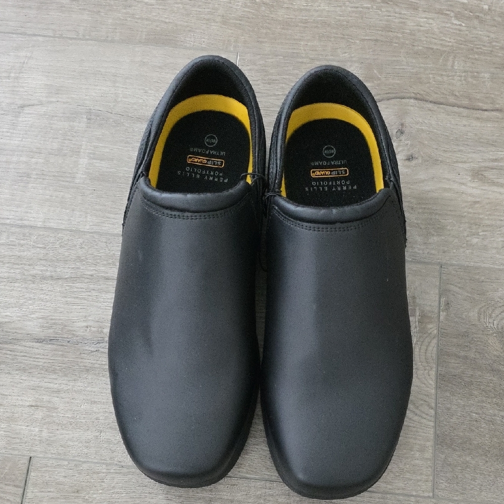 Perry Ellis Portfolio Black Loafers Slip-On Shoes, Size 10-1/2 Wide No Box NWOT.